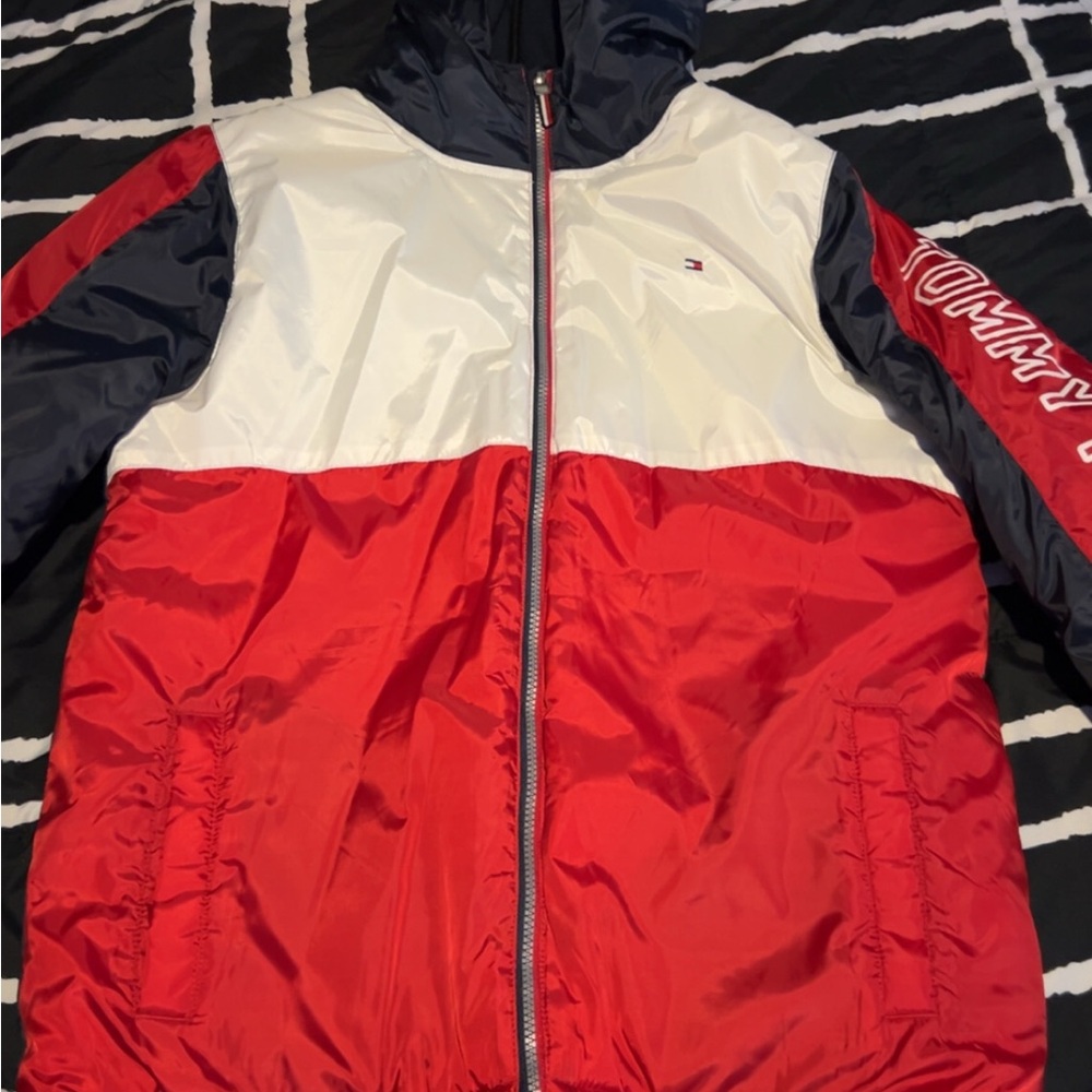 Tommy Hilfiger Navy, White, and Red Jacket